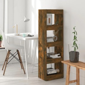 Libreria/divisorio rovere fumo 40x30x135 cm