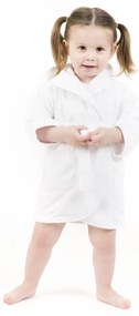 Accappatoio per neonato in cotone bianco taglia 0-12 mesi - Tiseco Home Studio