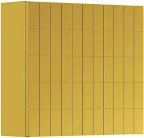 Pensile bagno Pixel Grid laccato opaco giallo sole, 1 anta apertura da sinistra P 17 x L 40 x H 40 cm