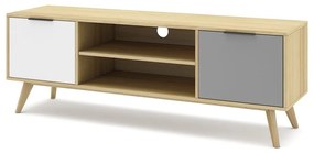 Tavolo TV in legno di pino di colore naturale 140x53 cm Elfa - Marckeric