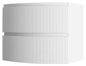 Mobile da bagno sotto lavabo BADEN HAUS Vague bianco laccato opaco L 69 x H 55 x P 52 cm 2 cassetti, lavabo non incluso