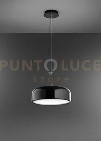 Velia sospensione in metallo nero lucido led 40w + 10w cct 2700k 3...