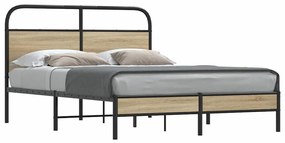 Giroletto Senza Materasso Rovere Fumo 135x190 Cm İn Truciolato /
