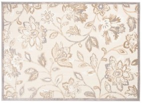 Tappeto per patio color crema con motivo floreale Larghezza: 80 cm | Lunghezza: 200 cm