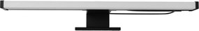 Lampada LED da Specchio 35cm 4W Bidirezione Nera IP44 Tripla Installazione Colore Bianco Caldo 3.000K