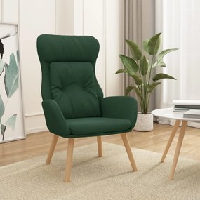 Sedia Rilassante Verde Scuro İn Tessuto /