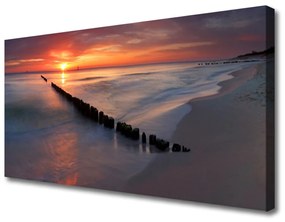 Quadro su tela Paesaggio del mare della spiaggia 100x50 cm