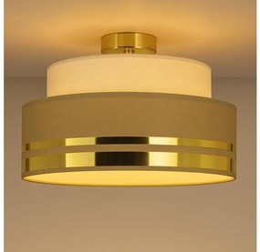 Plafoniera TAMI 1xE27/60W/230V beige/marrone/oro