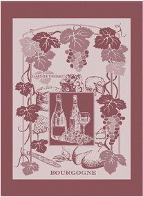 Set di 4 strofinacci jacquard La Bourgogne Bordeaux