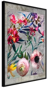 Poster  Scattered Flowers  Cornice Quadri Cornice nera, Larghezza x Altezza Home decor 40x60