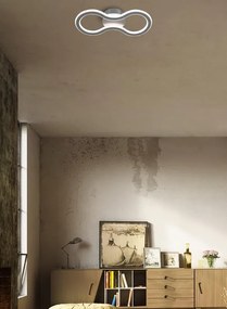Applique LED moderno Giorgia grigio, luce con 3 temperature di colore NOVECENTO