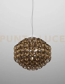 Giogali sospensione 65 cristallo bronzo e bronzo opaco 4 luci attac...