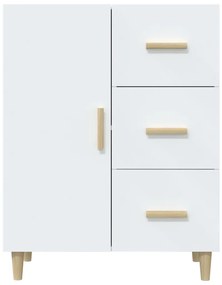 Credenza bianca 69,5x34x90 cm in legno multistrato