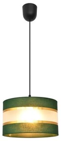 Lampadario a sospensione con filo HELEN 1xE27/15W/230V diametro 25 cm verde/oro