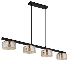 Globo 16055-4HG - Lampadario LED a sospensione con filo HIGGINS 4xGX53/6W/230V fumé/marrone