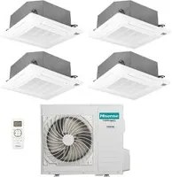 Climatizzatore Condizionatore Hisense Quadri Split a Cassetta 9+9+9+12 con 4AMW105U4RAA R-32 Wi-Fi Optional 9000+9000+9000+12000 con Telecomando e Pannello Incluso - Novit