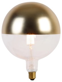Lampada LED E27 dimmerabile G200 top specchio oro 6W 360 lm 1800K
