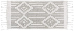 Tappeto da esterno grigio e bianco 80 x 150 cm TABIAT Beliani