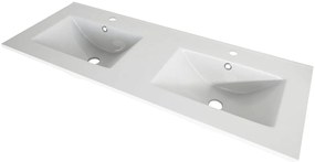 Lavabo a incasso rettangolare H 1.8 cm in ceramica bianco