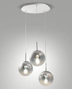 Lampadario Neoclassico ANJA cromo paralume cromo 3x E27 LA MIA LUCE