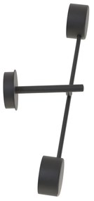 Applique Moderna Giove Acciaio Nero 2 Luci Gx53 Ip20