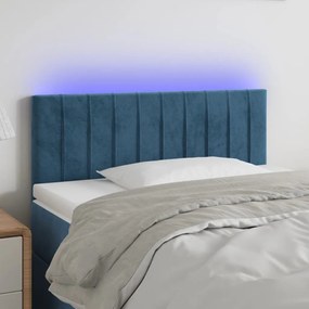 Testiera A Led Blu Scuro 90x5x78/88 Cm İn Tessuto /