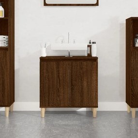 Mobile lavabo rovere marrone 58x33x60 cm in legno multistrato