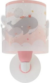 Dalber 61179S - Applique per bambini WHALE DREAMS 1xE27/15W/230V rosa