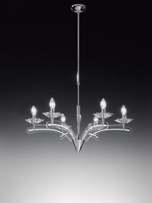 Metal Lux Icaro  6-light chandelier Cromo