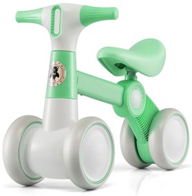 Costway Triciclo bicicletta per bambini a 4 ruote senza pedali manubrio robusto telaio in acciaio, Giocattolo bike