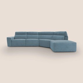 Clark Divano angolare con opzione relax elettrico in tessuto smacchiabile impermeabile T17