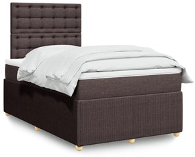 Giroletto A Molle Con Materasso Marrone Scuro 120x190cm Tessuto /