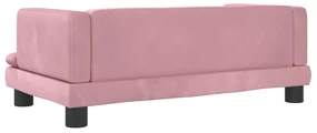 Divano per bambini rosa 80x45x30 cm in velluto