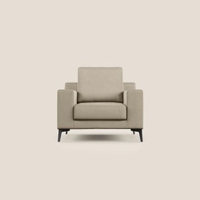 Prestige poltroncina moderna in microfibra smacchiabile T11 tortora