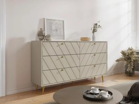 Comò 6 cassetti Beige  - TEODA di PASCAL MORABITO