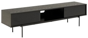Mobile TV basso nero effetto frassino 180x44,5 cm Angus - Actona