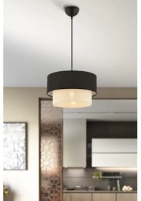 Lampada a sospensione ECHO con cavo 1xE27/60W/230V, nero/crema