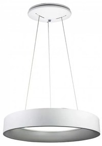 Lampada Led A Sospensione Moderno Circolare Colore Bianco Diametro 600mm 30W 3000K Dimmerabile SKU-3995