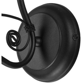 Applique RETRO II 1xE27/60W/230V nero opaco