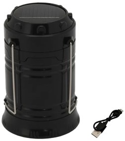 LED Lampada solare portatile LED/1200mAh nera