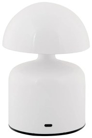 Lampada da tavolo a LED bianca con paralume in metallo (altezza 14 cm) Impetu - Leitmotiv