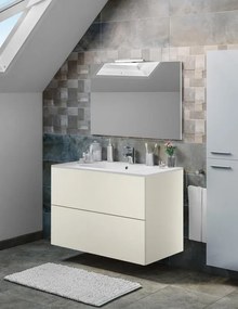 Mobile sottolavabo e lavabo Neo grigio dore' L 90 x H 64 x P 48 cm 1 vasca 2 cassetti