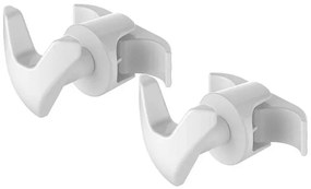 Set appendini a 2 ganci in ABS Bianco per Termosifone Tubolare