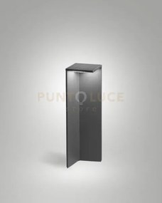 Fold paletto solar grigio scuro con pannello solare crepuscolare co...