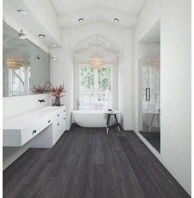 Pavimento laminato passaggio intenso ARTENS Grandis Black XL nero resistente all'acqua 72 ore, 3.019 m²