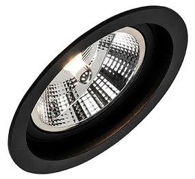 Set di 6 Faretto da incasso moderno nero regolabile - CHUCK 111