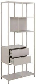 Libreria grigia 77x185x35 cm Seaford – Actona