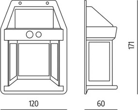 Lampada da parete solare a LED con sensore OMVIA LED/3,7V 3000K IP44 1200 mAh