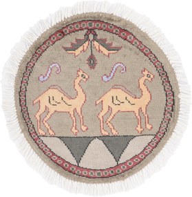 Agra Tappeto orientale 50x50 (Indian) Annodato A Mano
