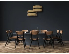 Duolla - Lampadario a sospensione con filo DUO 1xE27/15W/230V diametro 40 cm rattan/nero